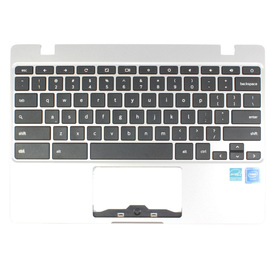 Samsung 11 XE310XBA Chromebook Palmrest Assembly w/ Keyboard Only (no SD card cutout)