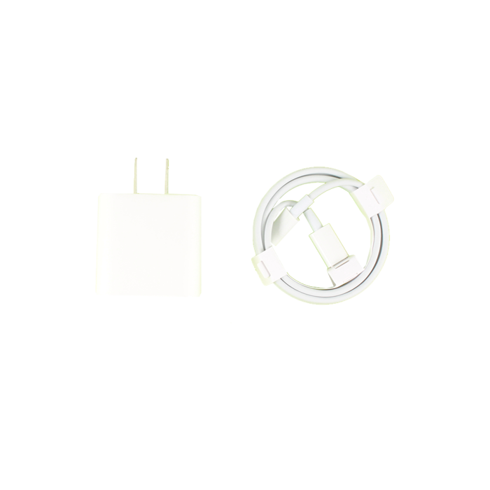 20 Watt Wall plug with USB-C to Lightning Cable (Generic)