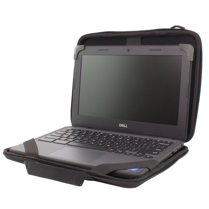 UZBL Always On Slim 11.6" Chromebook Case with Pouch (Black)